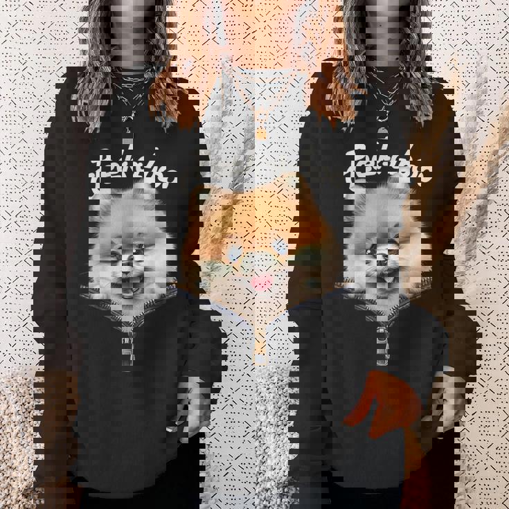 Peek-A-Boo ポメラニアン スウェットシャツ 彼女への贈り物