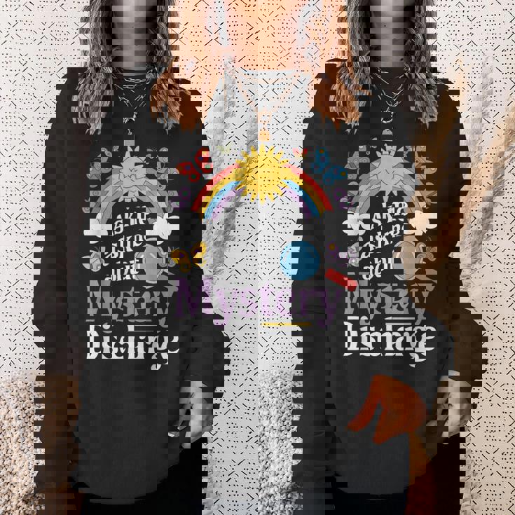 Ask Me About My Mystery Discharge アダルトユーモアジョーク スウェットシャツ 彼女への贈り物