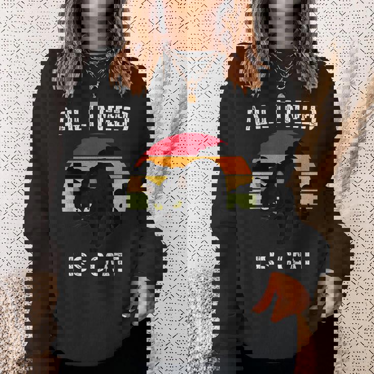 Cat Lover Retrotyle Cat Pattern スウェットシャツ 彼女への贈り物