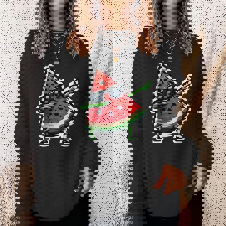 Dabbing スイカ サマーフルーツサングラス スイカ スウェットシャツ 彼女への贈り物