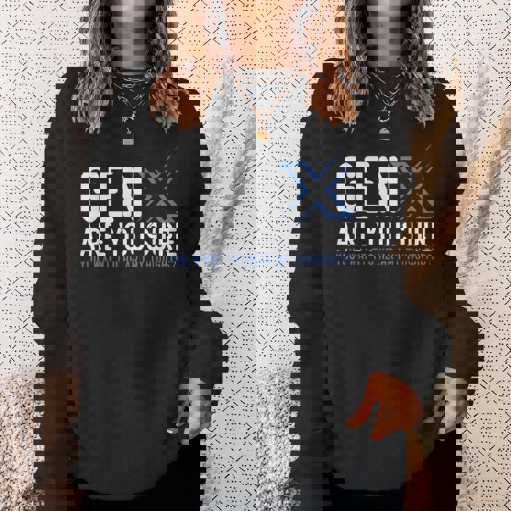 Generation X ユーモア 60年代 70年代 Gen-Xers 皮肉なジェネレーションx スウェットシャツ 彼女への贈り物