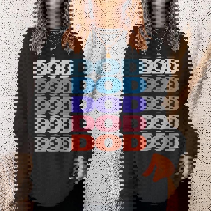 Modern Repeated Text Dod スウェットシャツ 彼女への贈り物