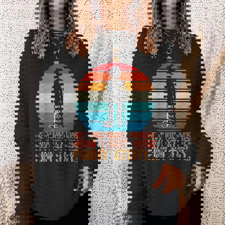 Recovery Broken Leg Get Well 衣装 怪我 足 足首 スウェットシャツ 彼女への贈り物