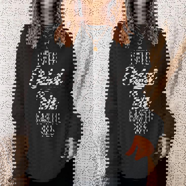 Twins Oldest Twin I Make The Rules 兄弟家族 スウェットシャツ 彼女への贈り物