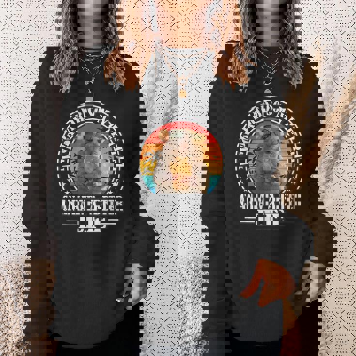 Work Hard Better Life Retrointage Pet Rat Lover スウェットシャツ 彼女への贈り物