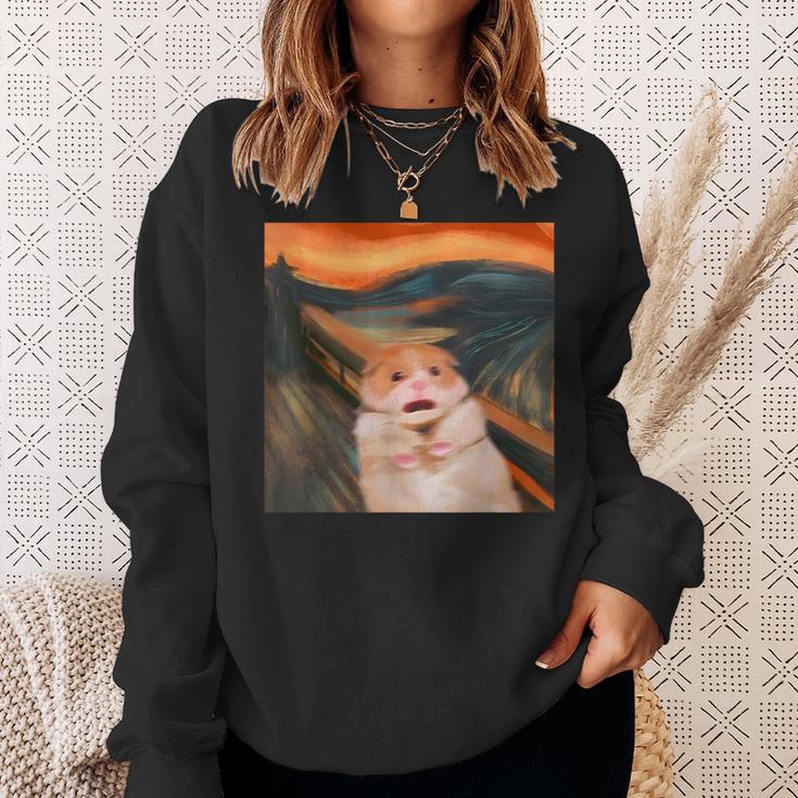 cared Hamster Memecream グラフィックtシャツ レディース メンズ スウェットシャツ 彼女への贈り物