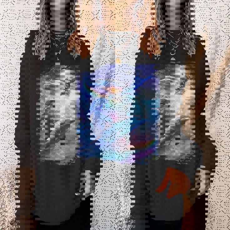 Galaxy Dolphin 宇宙のイルカ スウェットシャツ 彼女への贈り物