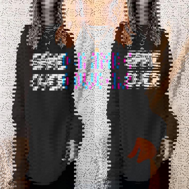 Game Over 8Bit ゲームオーバー 8ビットピクセル レトロヴィンテージビデオゲームグラフィック ゲーマー スウェットシャツ 彼女への贈り物