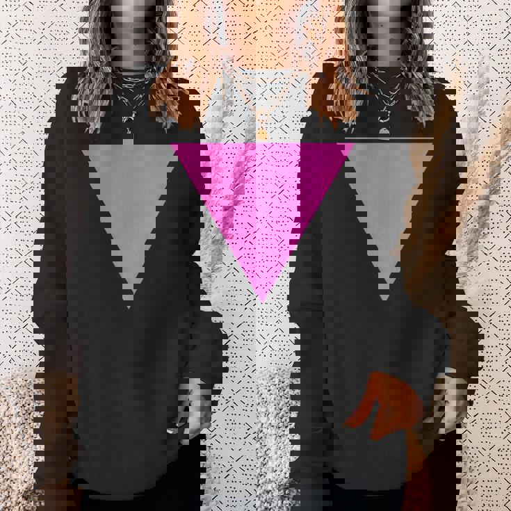 Gay Pride Upside Down Pink Triangle スウェットシャツ 彼女への贈り物
