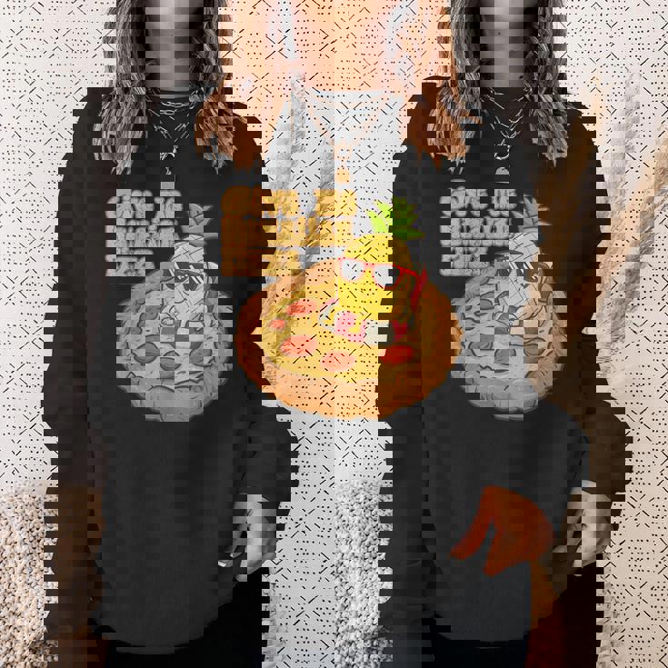 Give Me ハワイアンピザ パイナップル ピザ愛好家 ハワイアンピザ スウェットシャツ 彼女への贈り物