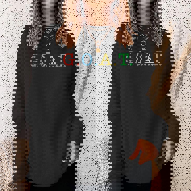 Goat Greatest Of All Time レインボーオールインチャンピオンtシャツ スウェットシャツ 彼女への贈り物