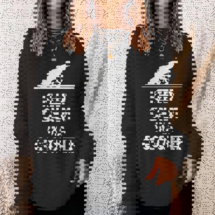 Gooner フットボールファン Keep Calm Gooner アーセナルギフト スウェットシャツ 彼女への贈り物