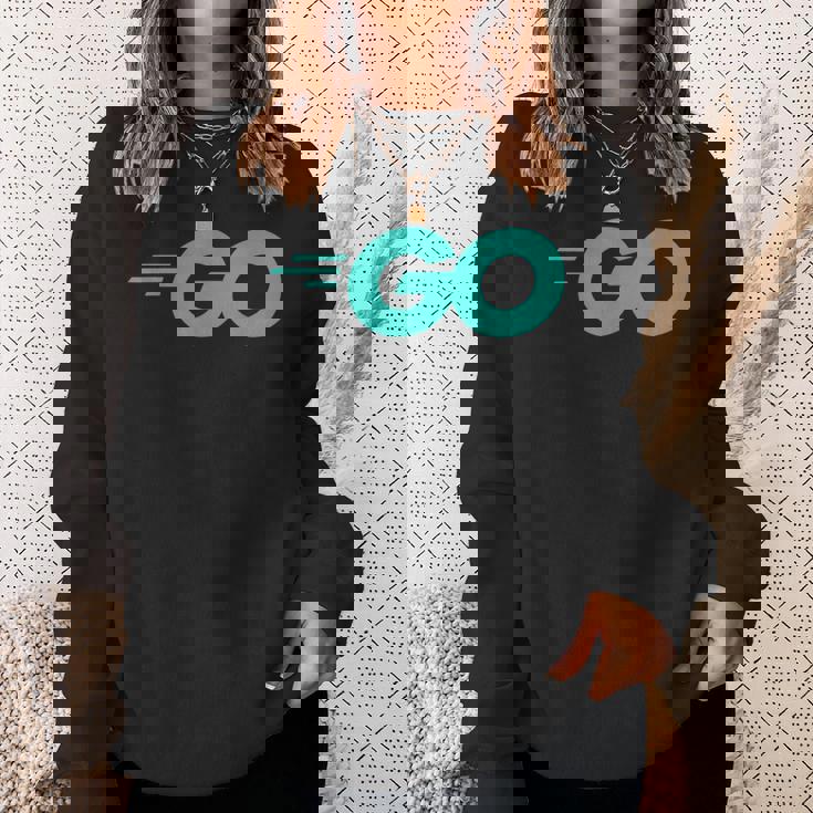 Goロゴ付きのgoプログラミング言語golang開発者 スウェットシャツ 彼女への贈り物