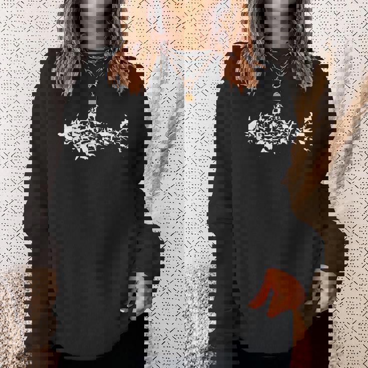 Great Hark サメのシルエット シャークフィッシュホワイトシャーク スウェットシャツ 彼女への贈り物