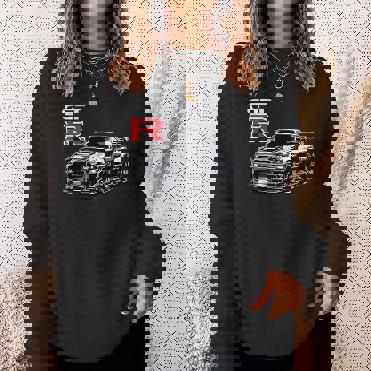 Gt R 34 レーシング ドラグ ドリフト Jdm Japan ストリートスポーツカー スウェットシャツ 彼女への贈り物