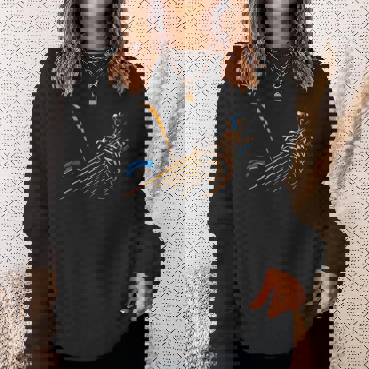 Guitar Lovers スタイライズド バンド ティー アーティスティック ギター スウェットシャツ 彼女への贈り物