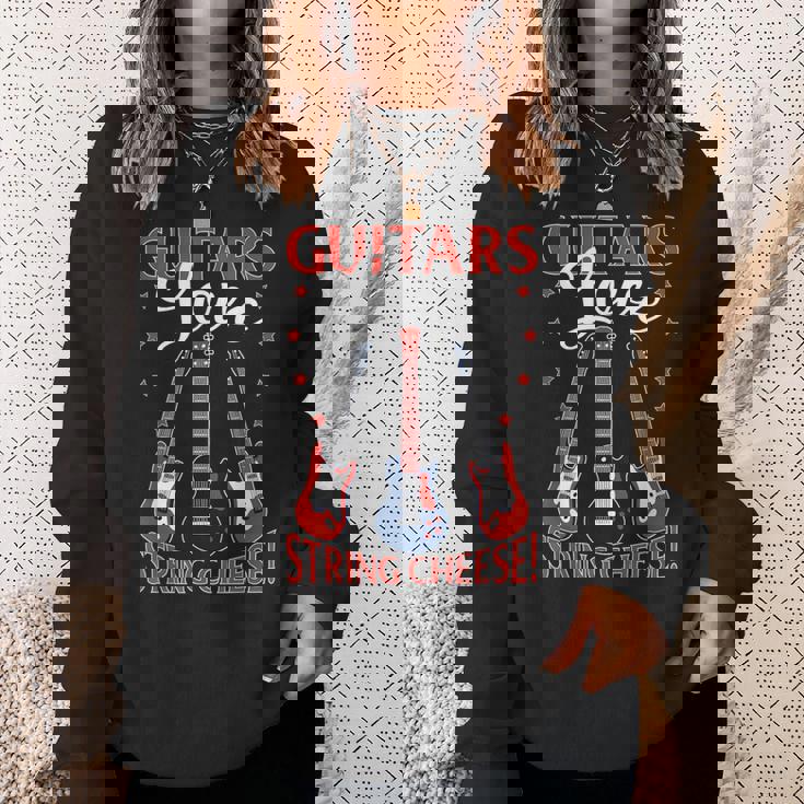 Guitars ストリングチーズ エレキギター付き スウェットシャツ 彼女への贈り物