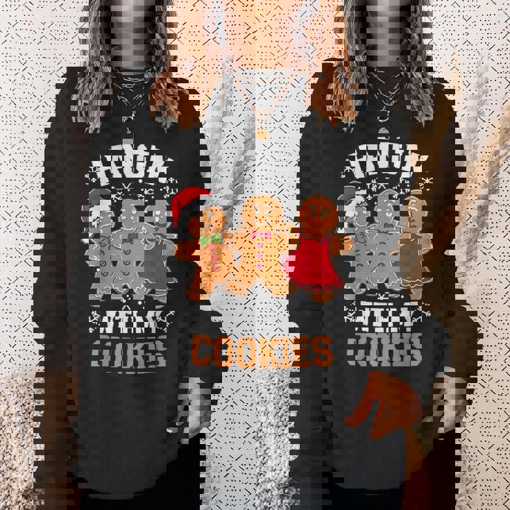 Hangin With My Cookie シャツ メンズ レディース ジンジャーブレッド クリスマス スウェットシャツ 彼女への贈り物