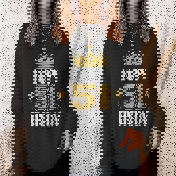 Happy 51St Birthday アイデア 51歳 男女用 スウェットシャツ 彼女への贈り物