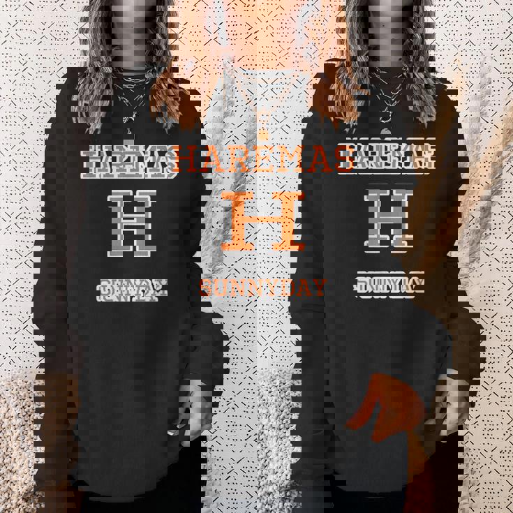 Haremas ハレマス 晴れます【変なデザイン屋さん】ブランド ロゴ パロディ 面白い スウェットシャツ 彼女への贈り物