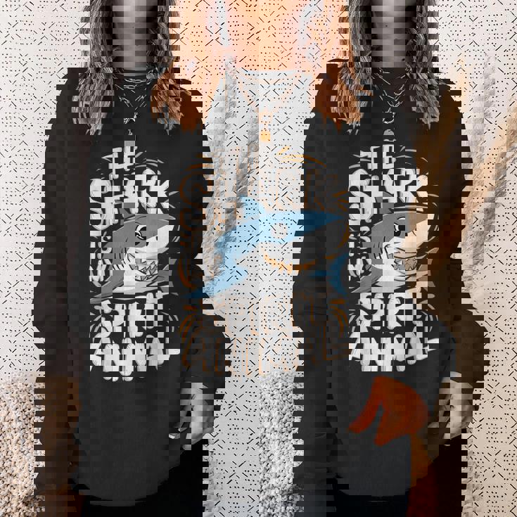 Thehark Is Mypirit アニマル 気まぐれなかわいいサメ スウェットシャツ 彼女への贈り物