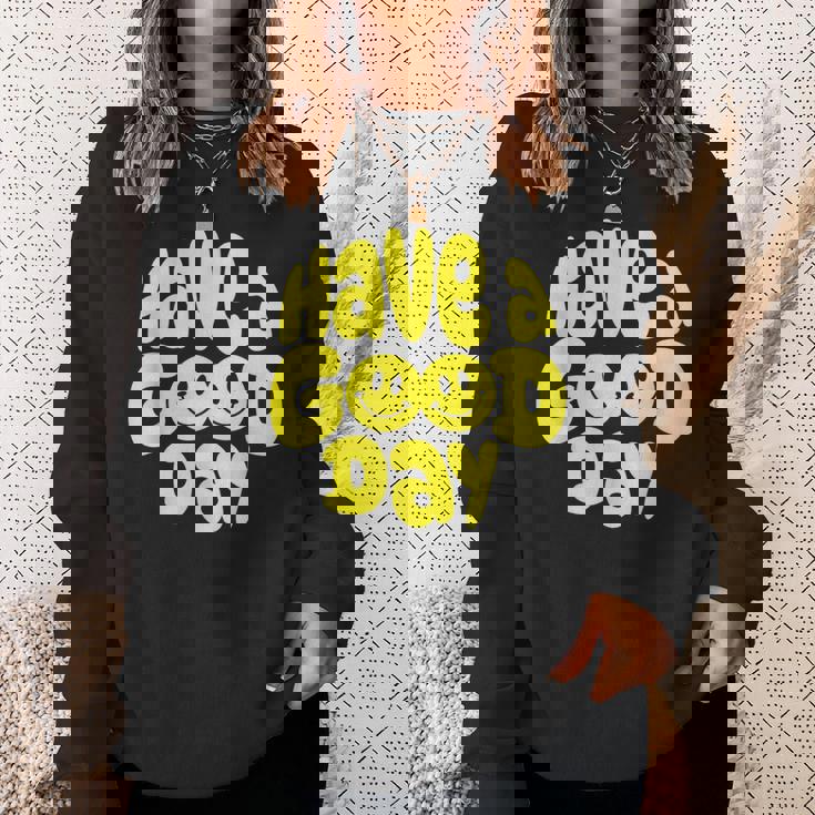 Have A Good Day レトロ ハッピーフェイス 90年代 スマイルフェイス 美学 スウェットシャツ 彼女への贈り物