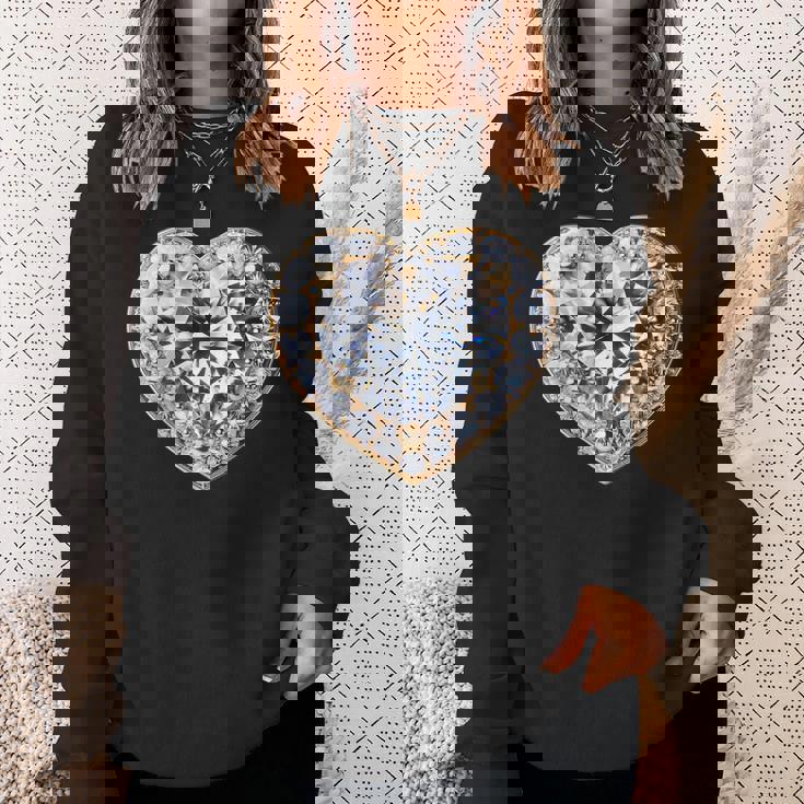 Heart Of Radiance ダイヤモンドエレガンスキラキラ スウェットシャツ 彼女への贈り物