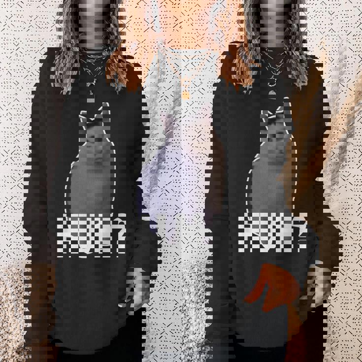 Huh Cat Meme スウェットシャツ 彼女への贈り物