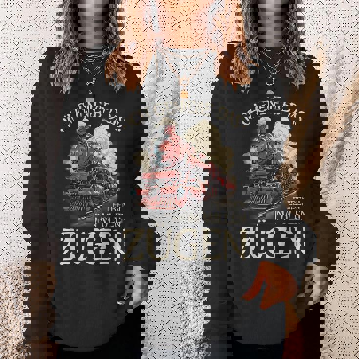 Ich Genieße Das Leben Inollen Zügen 通勤鉄道 スウェットシャツ 彼女への贈り物