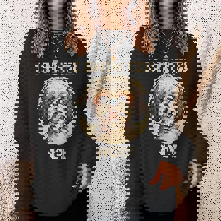 Ihih Tzu Not おもしろシーズー犬 スウェットシャツ 彼女への贈り物