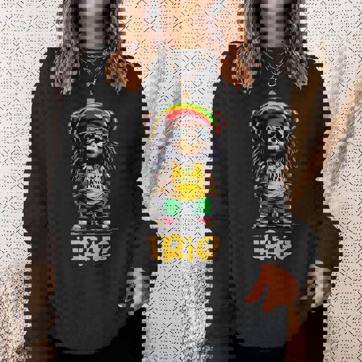 Irie テディベア ジャマイカ ラスタ ルーツ レゲエ スウェットシャツ 彼女への贈り物