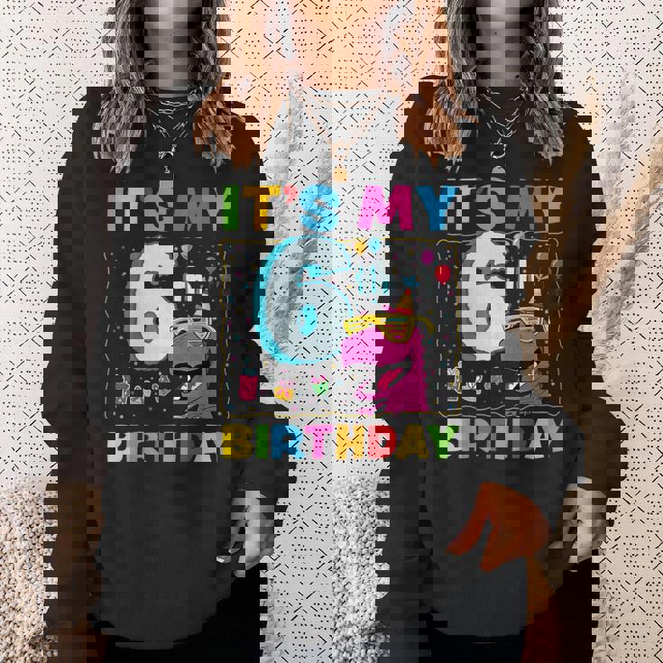 It's My 6Th Birthday Happy 6Ix Year T-Rex 恐竜 面白い スウェットシャツ 彼女への贈り物