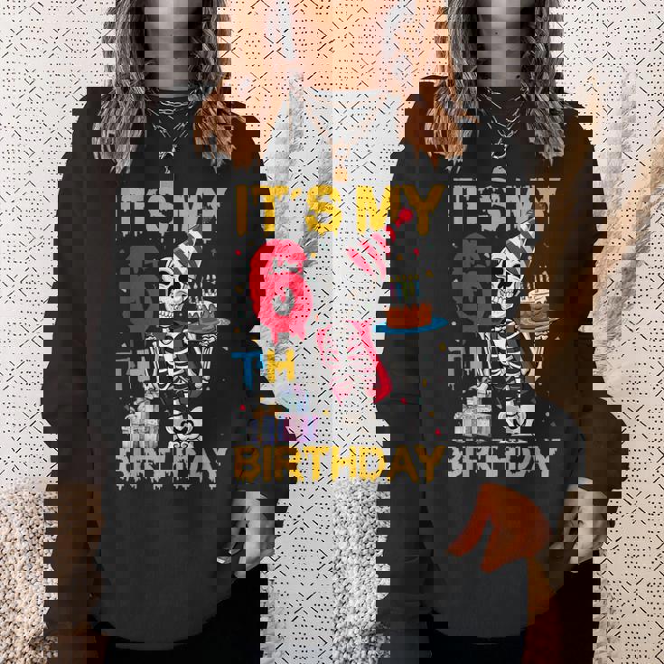 It's My 6Th Birthday Party ハロウィン スケルトン 誕生日 スウェットシャツ 彼女への贈り物