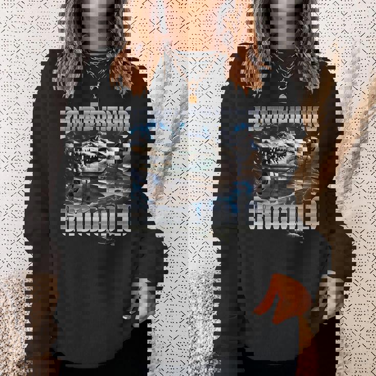 Italian Brainrot Bombardino Crocodilo スウェットシャツ 彼女への贈り物