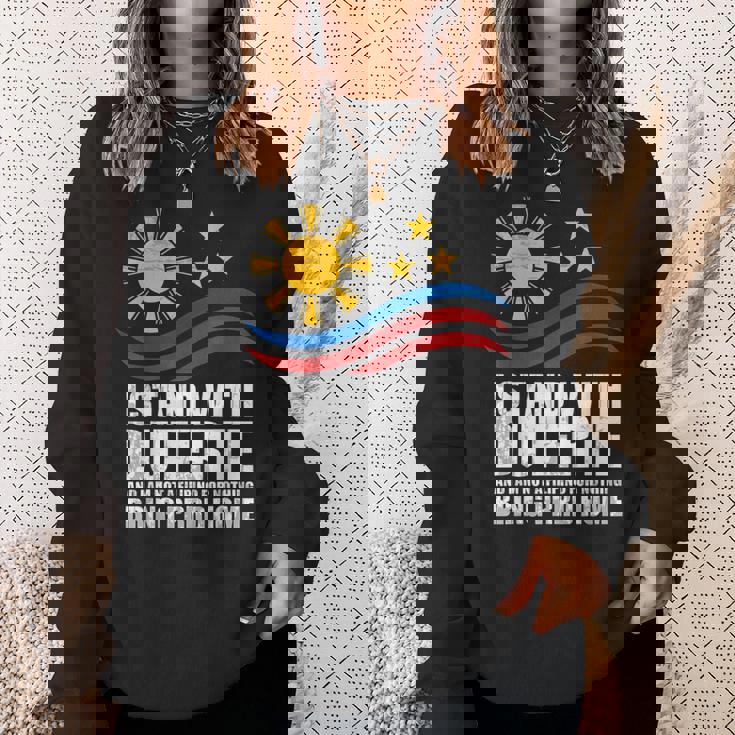 Itand With Duterte フィリピン フィリピン 強い 帰省 スウェットシャツ 彼女への贈り物