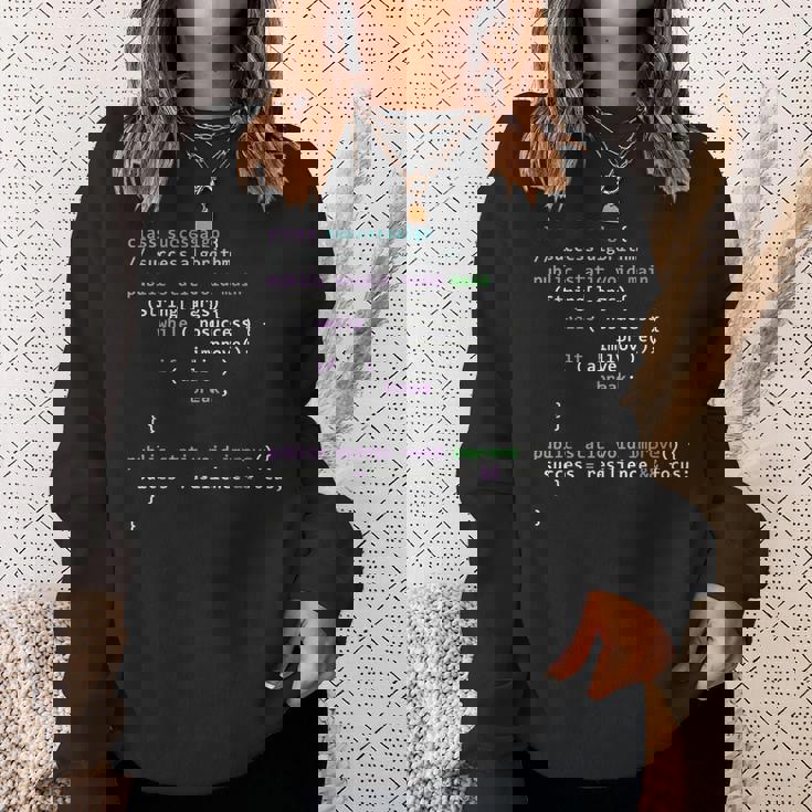 Javaプログラミング Java 成功アルゴリズム Javaプログラマー スウェットシャツ 彼女への贈り物