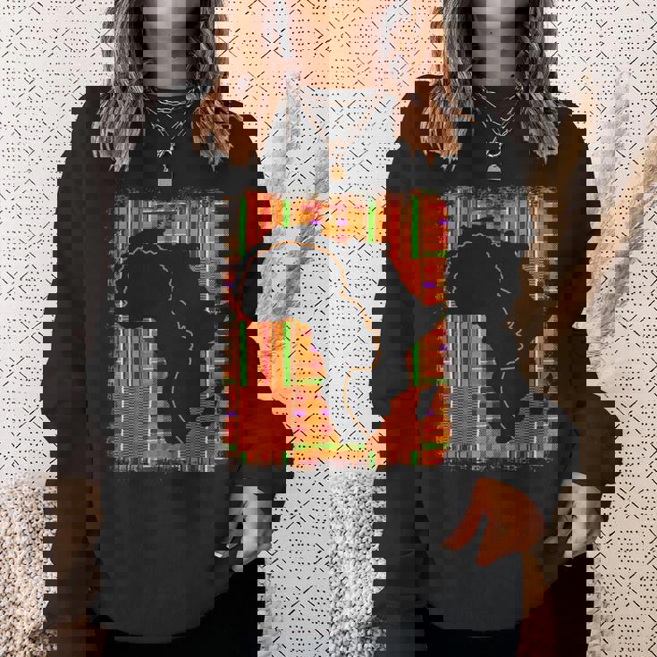 Junenth History Freedom アフリカ地図 ケンテ女王 スウェットシャツ 彼女への贈り物