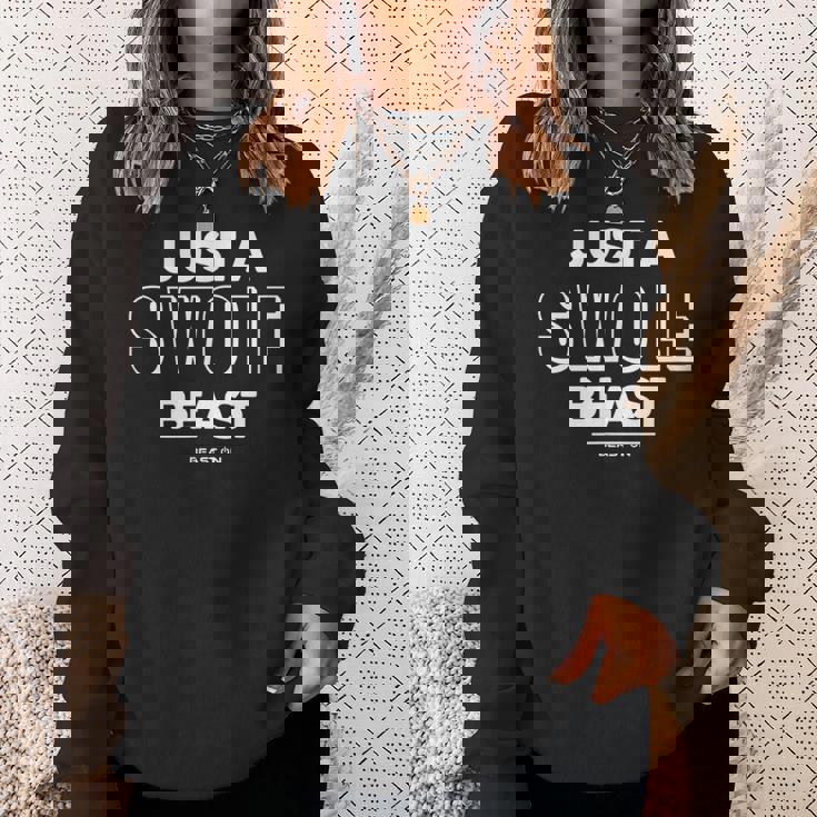 Just Awole Beast トレーニング フィットネス モチベーション ジム 格言 スウェットシャツ 彼女への贈り物