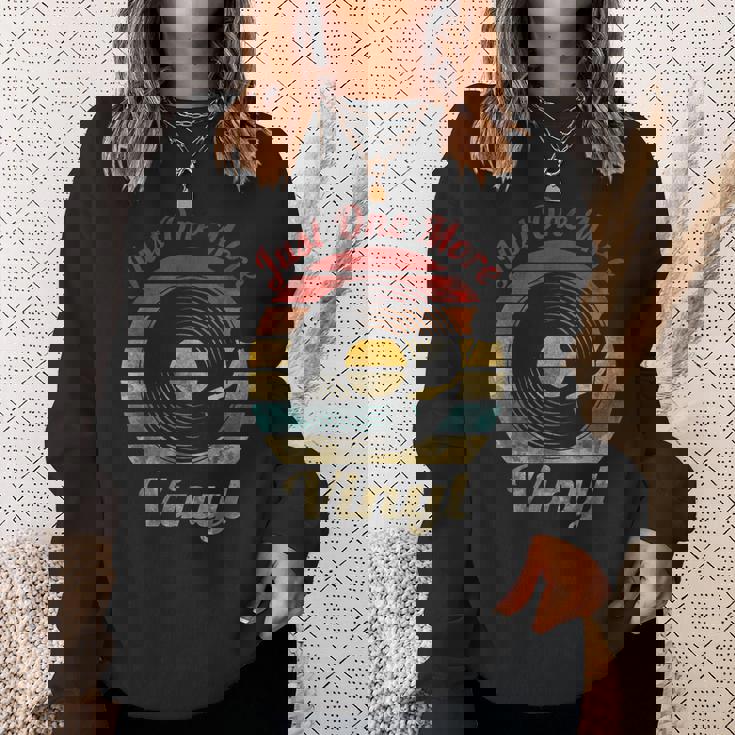 Just One More ビニールレトロレコード ヴィンテージミュージック スウェットシャツ 彼女への贈り物