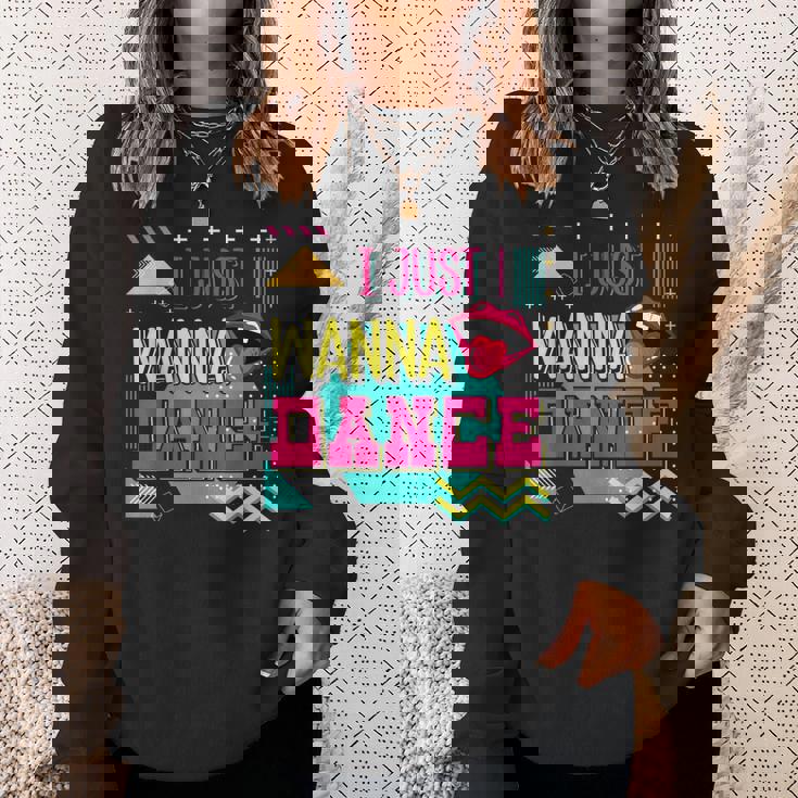 I Just Wanna Dance Lovers ファニーダンシングファン レトロダンサー スウェットシャツ 彼女への贈り物