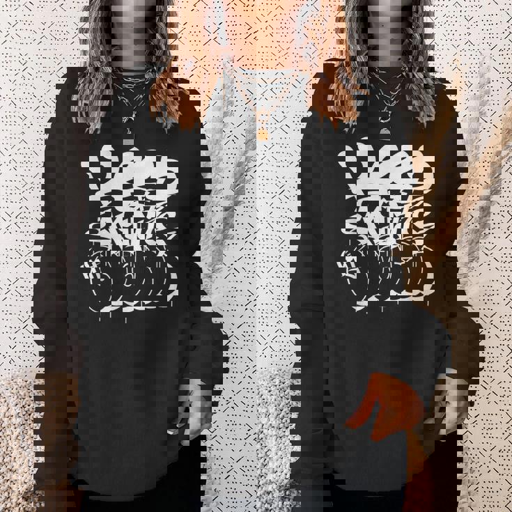 Keep Writing My Name ホワイト グラフィティ タギング 爆撃シャツ スウェットシャツ 彼女への贈り物