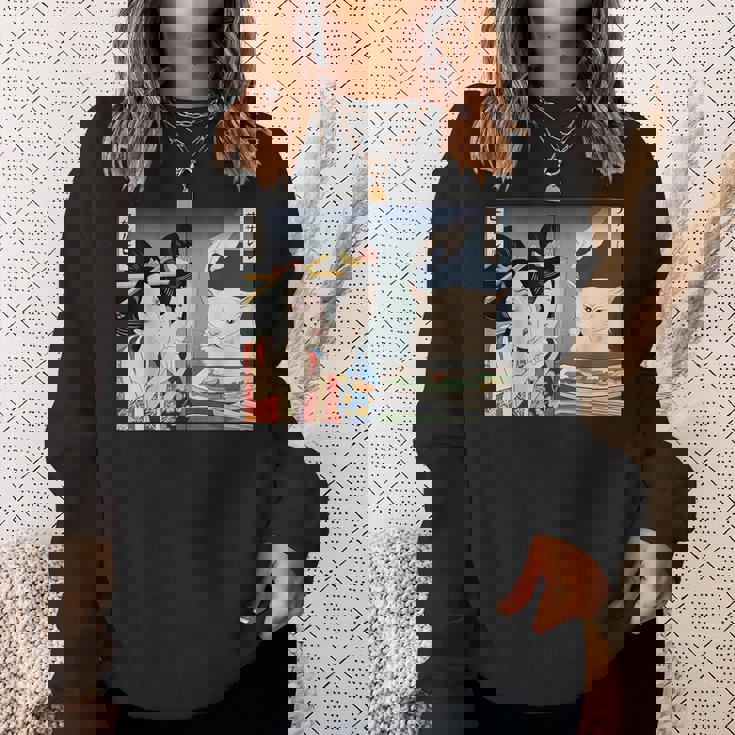 Lady Yelling At Cat Meme スウェットシャツ 彼女への贈り物