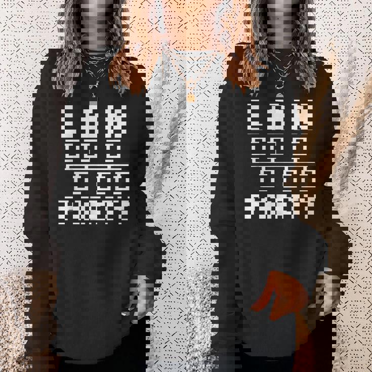 Lan Party レトロゲームtシャツ スウェットシャツ 彼女への贈り物