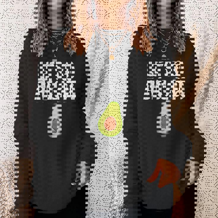 Let's Go アボカドユーモアジョーク ユニセックス アボカド中毒者 スウェットシャツ 彼女への贈り物