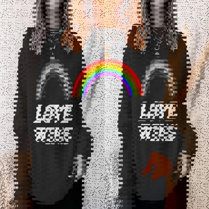 Lgbt フラッグ プライド ポケット レインボー Love Wins パーティー レインボー スウェットシャツ 彼女への贈り物