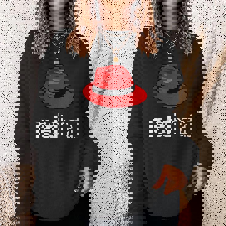 Linuxレッドハット愛好家tシャツペンギンタックスオープンソースos スウェットシャツ 彼女への贈り物