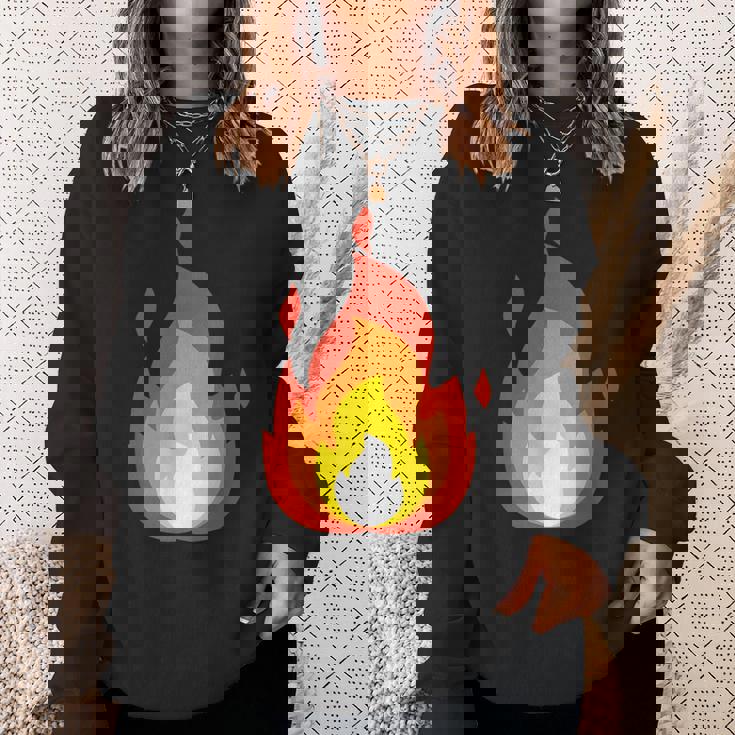 Lit Fire Flame ホットバーニングビーチパーティー スウェットシャツ 彼女への贈り物