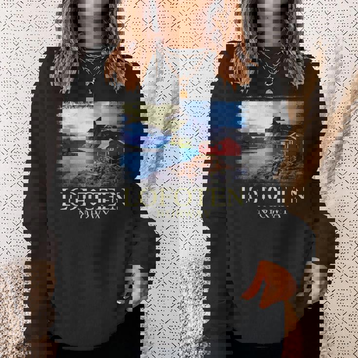 Lofoten ノルウェー キャビン ノルディック フィヨルド ベルゲン オーロラ スウェットシャツ 彼女への贈り物