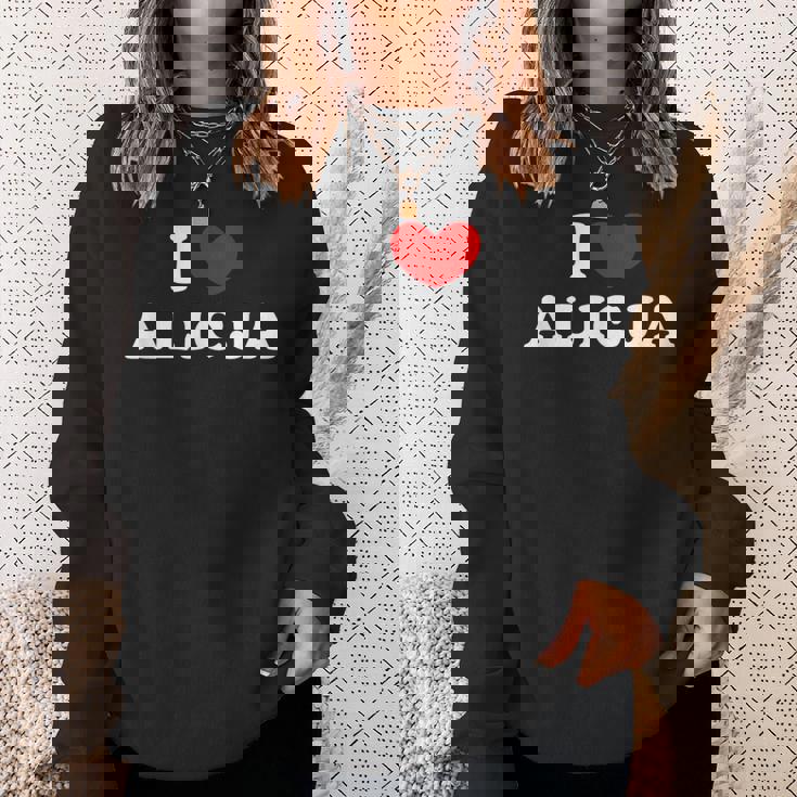 I Love Alicja 私は愛する Alicja スウェットシャツ 彼女への贈り物