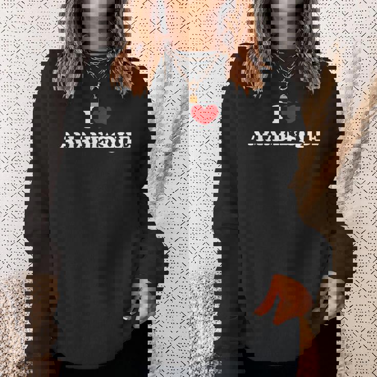 I Love Arabesque I Heart アラベスク スウェットシャツ 彼女への贈り物